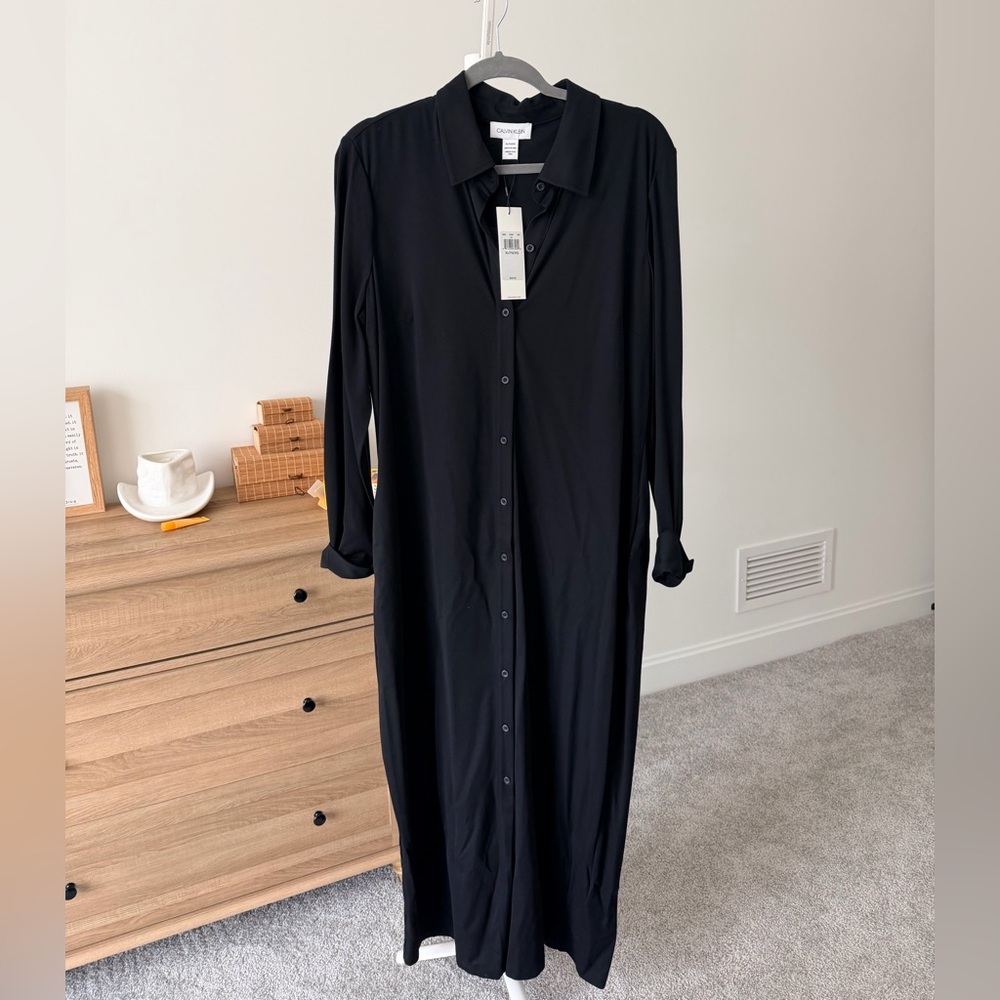 Calvin Klein Black Long Sleeve Dress